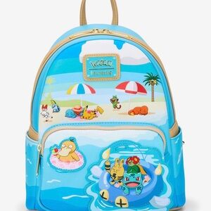 NWT LOUNGEFLY POKÉMON BEACH DAY MINI BACKPACK EXCLUSIVE.